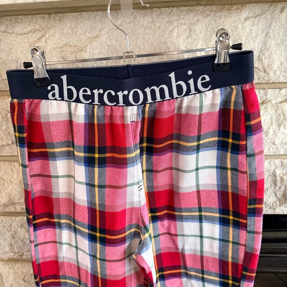 Abercrombie & Fitch Kids Red Plaid Pajama Pants 15/16 - Picture 2 of 4